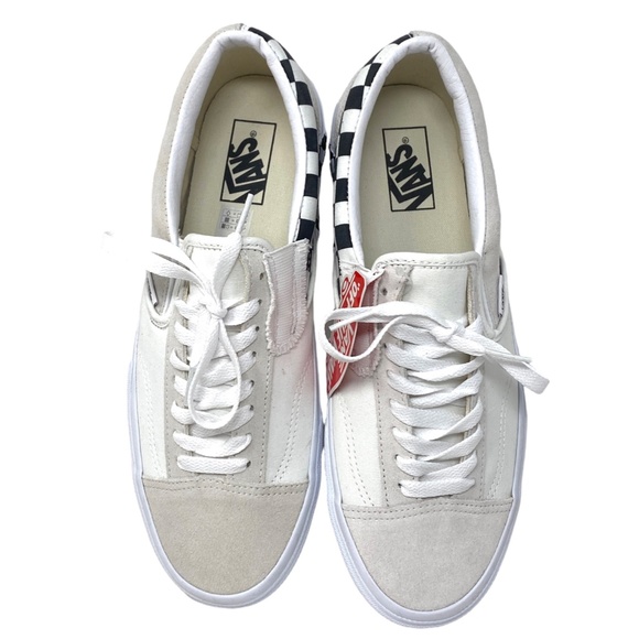 VANS Slip On Cream Check Sneakers Canvas Suede Shoes Skate Men Custom ALSU01255 - Picture 5 of 12